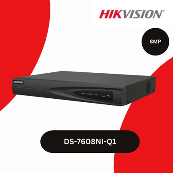 8-ch 1U 4K NVR (DS-7608NI-Q1)