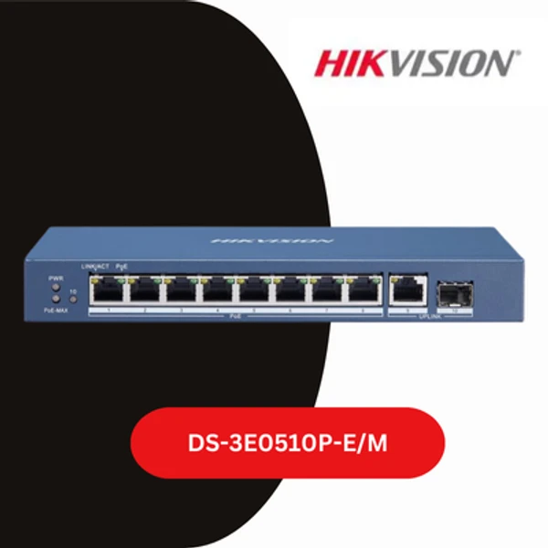 8 Port Gigabit Unmanaged POE Switch (DS-3E0510P-E/M)