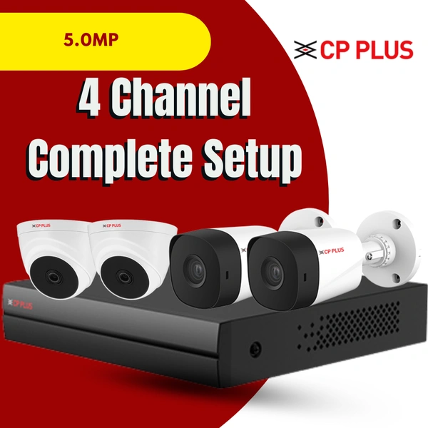 Cp Plus 5.0MP 4Channel Complete Setup 