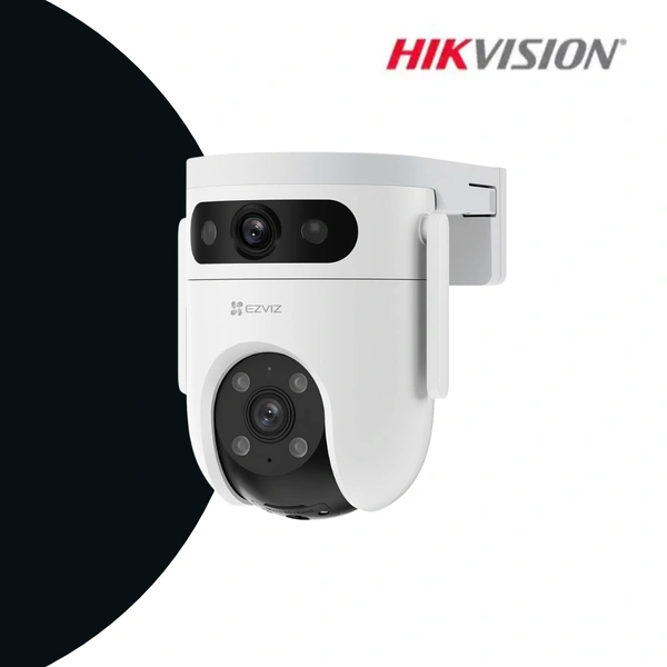 EZVIZ by Hikvision|3K H9C Dual-Lens 4K(5MP+5MP) Pan & Tilt Wi-Fi Camera|2-Way Talk|AI-Powered Human/Vehicle Detection Active Defense with Siren and Strobe Light Weatherproof Design| Up to 512GB Support