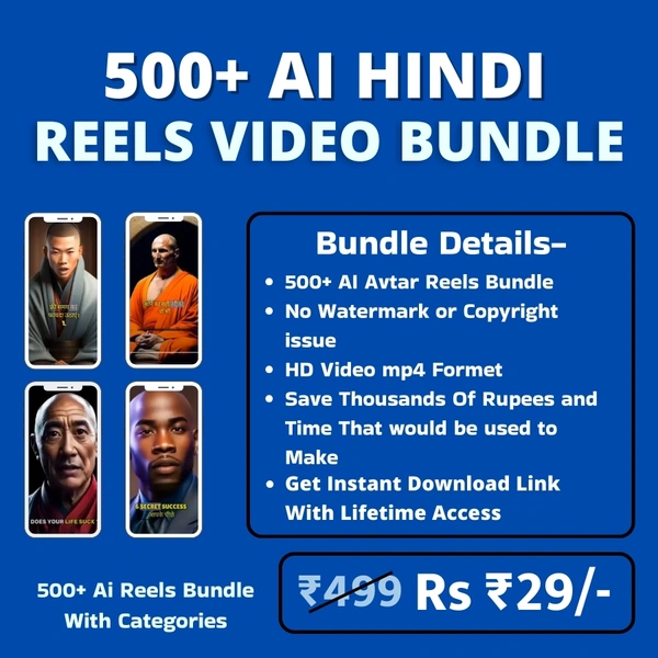 500+ AI Hindi Reels Bundle