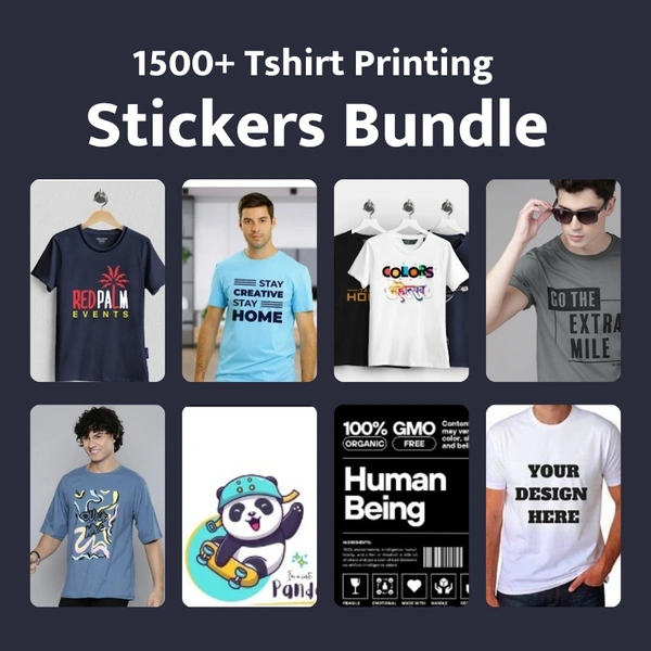 1500+ Creative Tshirt Printing Stickers 
