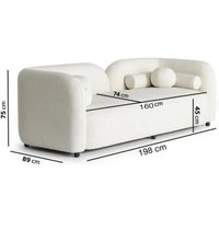 Best Modular Furniture LEGACY OF COMFORT Elma Curved 3 Seater Cloud Sofa Upholstered 3 Seater Sofa Three Seater Sofa for Living Room Hotels & Offices