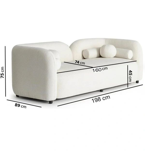 Best Modular Furniture LEGACY OF COMFORT Elma Curved 3 Seater Cloud Sofa Upholstered 3 Seater Sofa Three Seater Sofa for Living Room Hotels & Offices