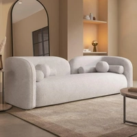 Best Modular Furniture LEGACY OF COMFORT Elma Curved 3 Seater Cloud Sofa Upholstered 3 Seater Sofa Three Seater Sofa for Living Room Hotels & Offices