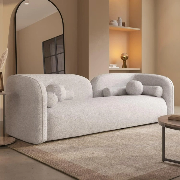 Best Modular Furniture LEGACY OF COMFORT Elma Curved 3 Seater Cloud Sofa Upholstered 3 Seater Sofa Three Seater Sofa for Living Room Hotels & Offices
