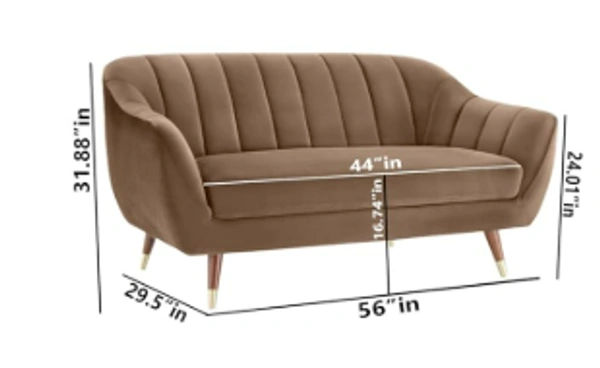 Best Modular Furniture Marino 3+2 Seater Camel Suede vlevet Fabric Sofa Set with Four Cushions Perfect for Home Office Guests Living Room (Camel 3, 3+2 Seater)(3 Year Warranty)
