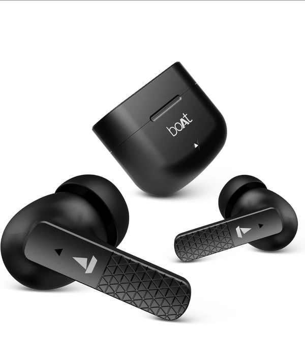 Boat boAt Newly Launched Airdopes 91 TWS Earbuds with 45 hrs Playtime, Beast™ Mode with 50 ms Low Latency, Dual Mics with ENx™, ASAP™ Charge, IWP™ Tech, IPX4 & Bluetooth v5.3 - Black