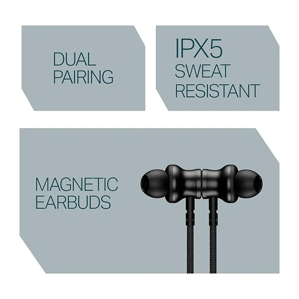 boAt Rockerz 113 - Black, Neckband