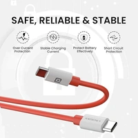 Portronics Konnect Dash Max 65W Type C to Type C Fast Charging PD Cable with 480Mbps Data Sync,1M Length Compatible with iPhone 15 series, Type C Smartphones, iPad, MacBook & Other Type C devices - Red, Type C