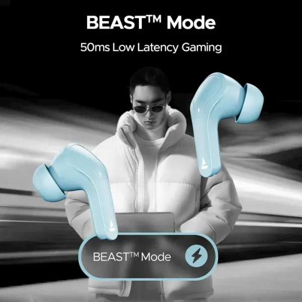 boAt Airdopes 311 Pro Truly Wireless in Ear Ear Buds w/upto 50 HRS Playtime, Dual Mics with ENx™ Tech,50 ms Low-Latency Beast™ Mode,ASAP™ Charging, IPX4,IWP Tech & BT v5.3 ear buds tws - Dusk Blue, TWS