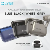 LYNE CoolPods 55 120 Hrs Music Time True Wireless Earbuds with 60MS Low Latency - Assorted, Earbuds
