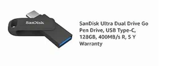 Sandisk Ultra Dual Go USB Type-C - Black, 64GB
