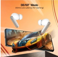 boAt Airdopes 301 TWS Earbuds w/ 75H Playtime, Quad Mics w/ ENx & ASAP Charge - Midnight Shadow, TWS