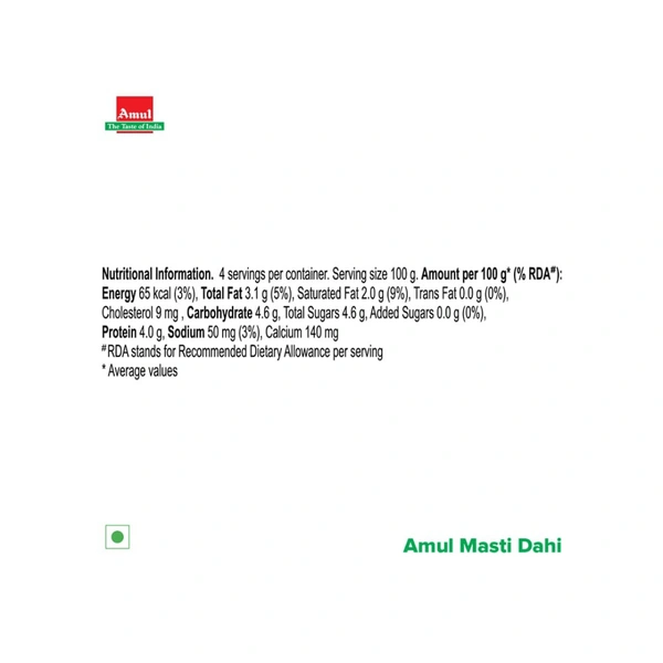 Amul Masti Curd (400g)