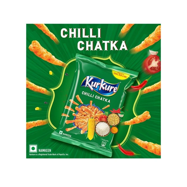 Kurkure Chilli Chatka Crisps (3 × 75g)