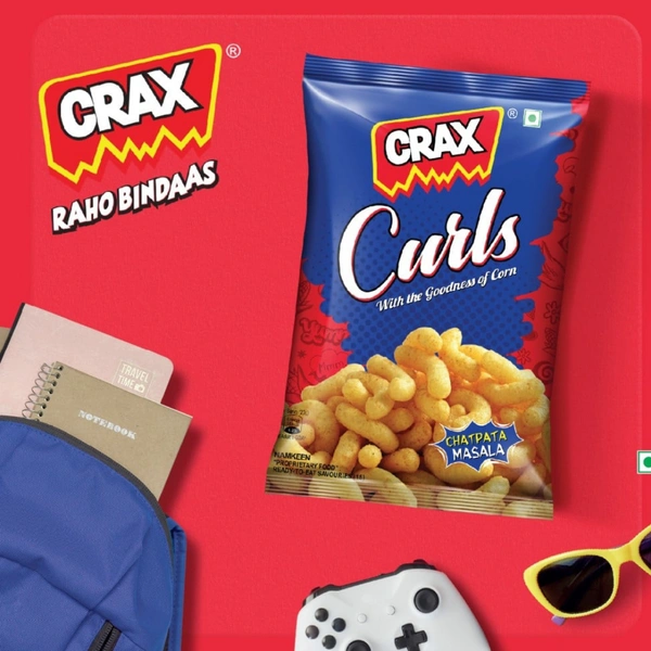 Crax Curls Chatpata Masala Puffs (82g)
