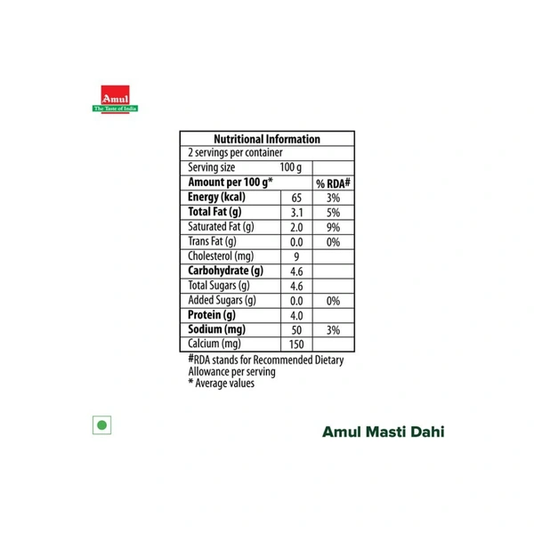 Amul Masti Curd (200g)