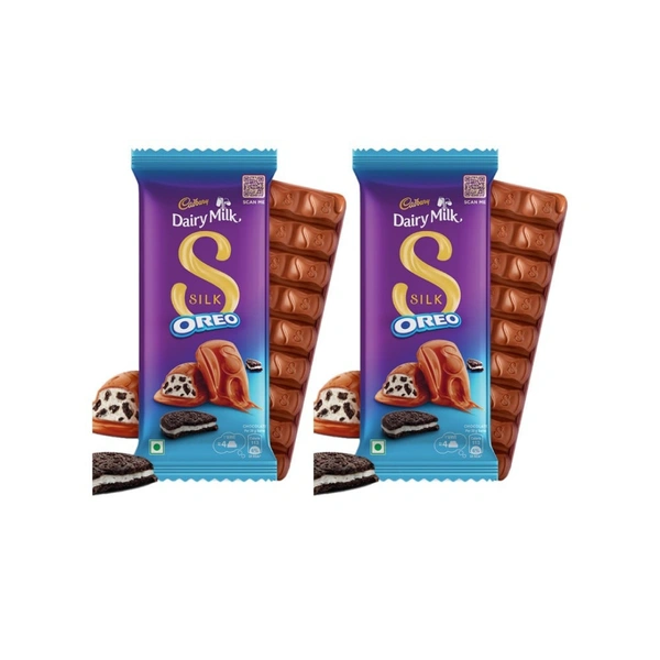 (2 × 60g) Cadbury Dairy Milk Silk Oreo Chocolate Bar 