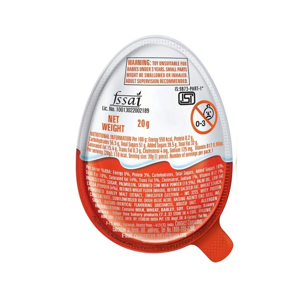 (20g) Kinder Joy Shaped Chocolates For Girls