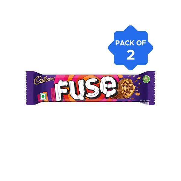 (2 × 43g) Cadbury Fuse Peanut & Caramel Chocolate Filled Bar