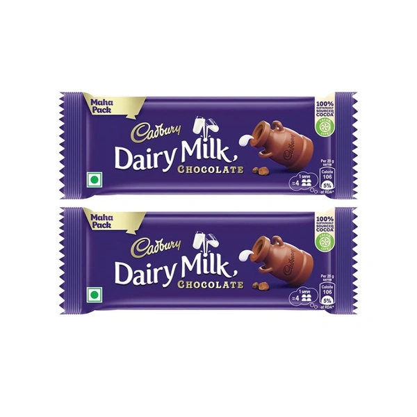 (2 × 52g) Cadbury Dairy Milk Chocolate Bar 