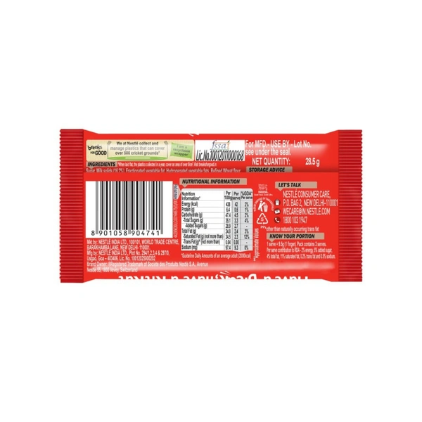 (28.5g) Nestlé KitKat 3 Fingers Wafers Bar