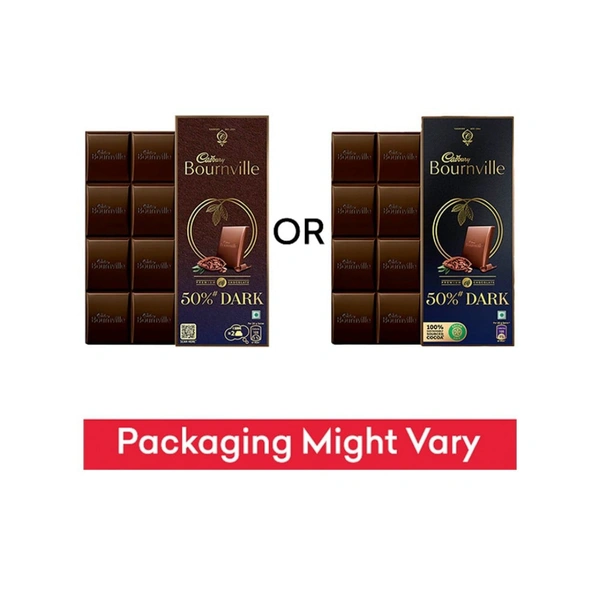 (2 × 80g) Cadbury Bournville Rich Cocoa 50% Dark Chocolate Bar