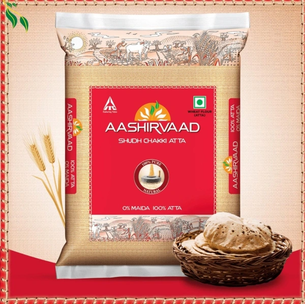 (10kg) Aashirwad Shuddh Chakki Whole Wheat Atta