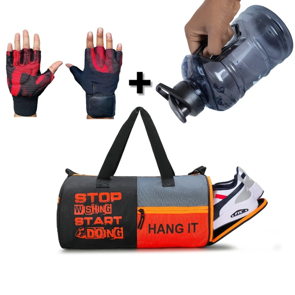Body Smith BODY SMITH Gym Essentials Combo Fitness Accessory Kit - Red