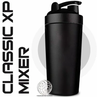 Body Smith Gym Shaker Classic XP Mixer Black Stainless Steel Shaker Blender 750 ML For Protein - Black