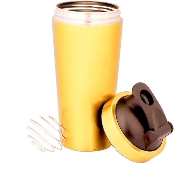 Body Smith Gym Shaker Classic XP Mixer Gold Stainless Steel Shaker Blender 750 ML For Protein - FREE SIZE, Gold - Gold