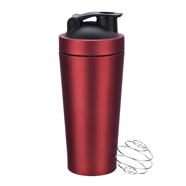Body Smith Gym Shaker Classic XP Mixer Red Stainless Steel Shaker Blender 750 ML For Protein - FREE SIZE, Red - Well Read