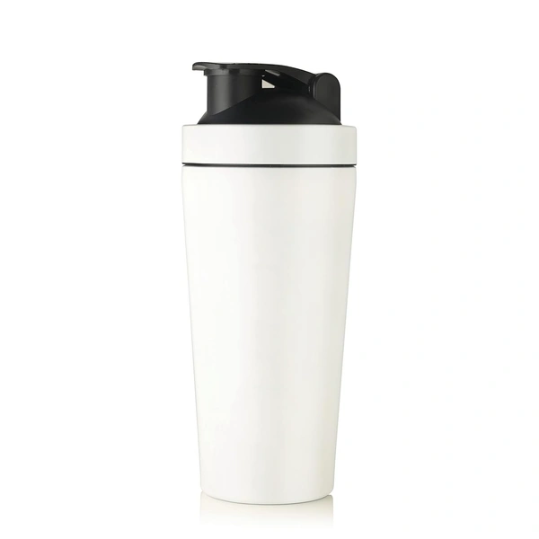 Body Smith Gym Shaker Classic XP Mixer White Stainless Steel Shaker Blender 750 ML For Protein - White