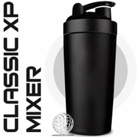 Body Smith Gym Shaker Classic XP Mixer Black Stainless Steel Shaker Blender 750 ML For Protein - Black