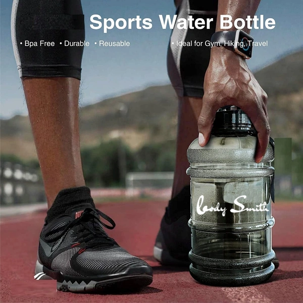 Body Smith 1.5 L Sports Water/Protein Gallon BPA Free Shaker Bottle with Mixer Ball and Strainer (Unbreakable, Freezer Safe) - Dove Gray