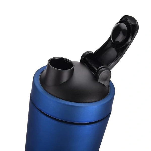 Body Smith Gym Shaker Classic XP Mixer Blue Stainless Steel Shaker Blender 750 ML For Protein - Chathams Blue