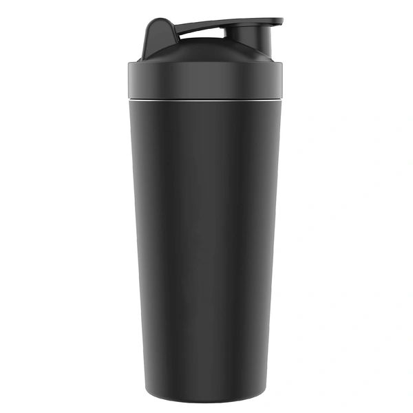 Body Smith Gym Shaker Classic XP Mixer Black Stainless Steel Shaker Blender 750 ML For Protein - Black