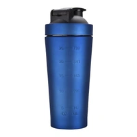 Body Smith Gym Shaker Classic XP Mixer Blue Stainless Steel Shaker Blender 750 ML For Protein - Chathams Blue