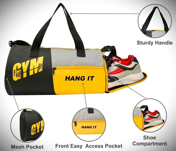 Body Smith BODY SMITH Gym Essentials Combo Fitness Accessory Kit - Yellow