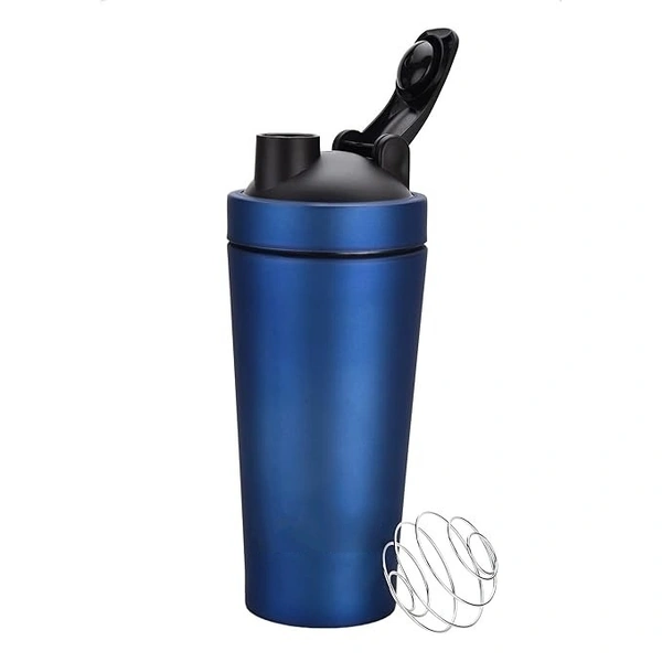 Body Smith Gym Shaker Classic XP Mixer Blue Stainless Steel Shaker Blender 750 ML For Protein - Chathams Blue