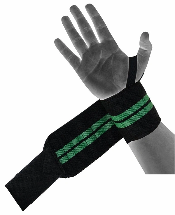 Body Smith premium Green Weight Lifting Wrist Support Straps With Thumb Loop - Green
