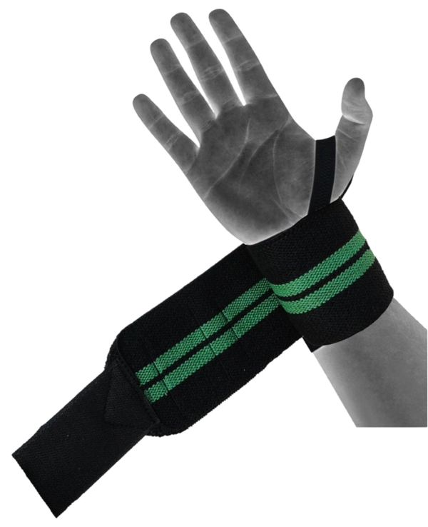 Body Smith premium Green Weight Lifting Wrist Support Straps With Thumb Loop - Hippie Green