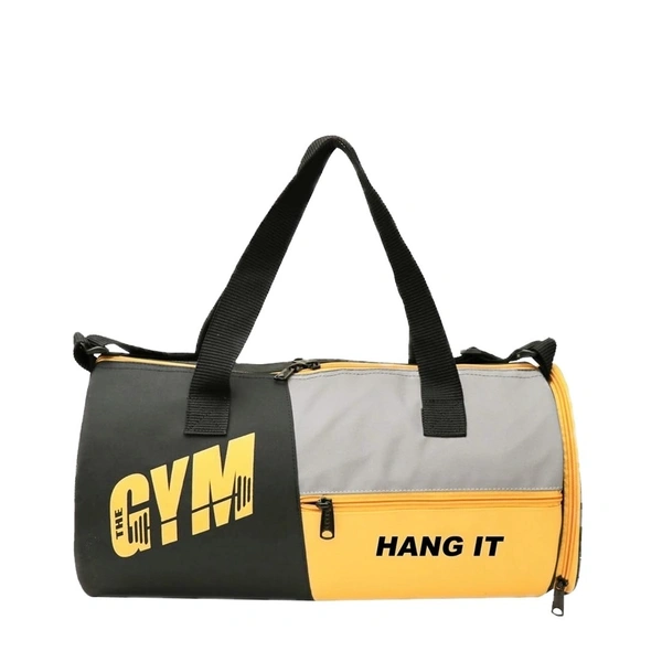 Body Smith Premium Gym Duffle Bag with Shoe Compartment - Yellow