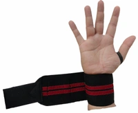 Body Smith premium Red Weight Lifting Wrist Support Straps With Thumb Loop - Milano Red