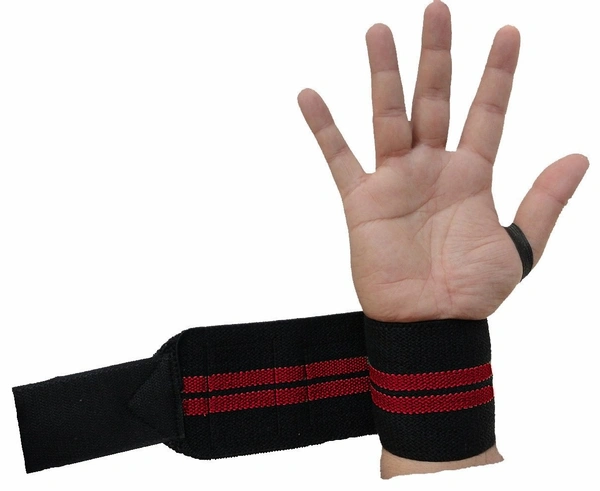 Body Smith premium Red Weight Lifting Wrist Support Straps With Thumb Loop - Milano Red