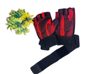 Body Smith Unisex Camo Red Gym Gloves for with Wrist Support - Milano Red