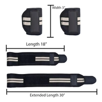 Body Smith premium Grey Weight Lifting Wrist Support Straps With Thumb Loop - Mountain Mist