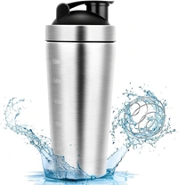Body Smith Gym Shaker Classic XP Mixer Sliver Stainless Steel Shaker Blender 750 ML For Protein - silver