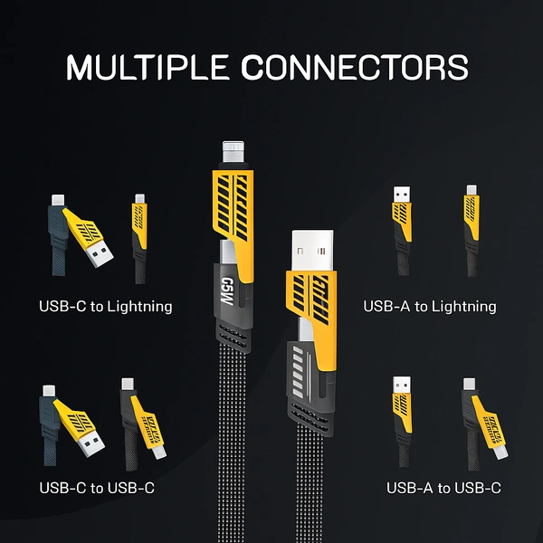 Body Smith 4 In 1 Covertable Data Cable - Gold Tips, M